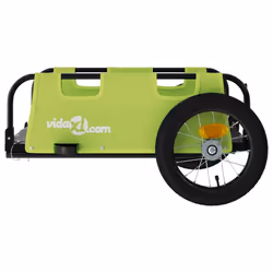 vidaXL Cargo Bike Trailer Bike Wagon Trolley Cart Red Oxford Fabric and Iron - green, 122 x 53 x 33 cm - Additional view 5