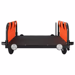 vidaXL Cargo Bike Trailer Bike Wagon Trolley Cart Red Oxford Fabric and Iron - orange, 126 x 63 x 36 cm - Additional view 4