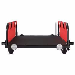 vidaXL Cargo Bike Trailer Bike Wagon Trolley Cart Red Oxford Fabric and Iron - red, 126 x 63 x 36 cm - Additional view 4