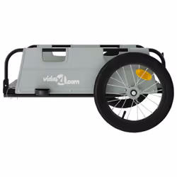 vidaXL Cargo Bike Trailer Bike Wagon Trolley Cart Red Oxford Fabric and Iron - grey, 126 x 63 x 36 cm - Additional view 5
