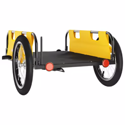 vidaXL Cargo Bike Trailer Bike Wagon Trolley Cart Red Oxford Fabric and Iron - yellow, 126 x 63 x 36 cm - Additional view 6