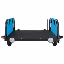 vidaXL Cargo Bike Trailer Bike Wagon Trolley Cart Red Oxford Fabric and Iron - blue, 126 x 63 x 36 cm - Additional view 4
