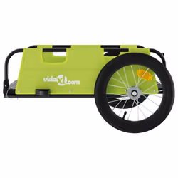 vidaXL Cargo Bike Trailer Bike Wagon Trolley Cart Red Oxford Fabric and Iron - green, 126 x 63 x 36 cm - Additional view 5