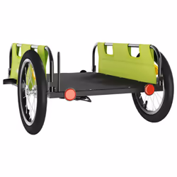 vidaXL Cargo Bike Trailer Bike Wagon Trolley Cart Red Oxford Fabric and Iron - green, 126 x 63 x 36 cm - Additional view 6