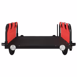 vidaXL Cargo Bike Trailer Bike Wagon Trolley Cart Red Oxford Fabric and Iron - red