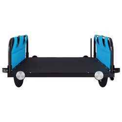vidaXL Cargo Bike Trailer Bike Wagon Trolley Cart Red Oxford Fabric and Iron - blue, 135 x 68 x 38.5 cm - Additional view 4