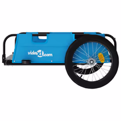vidaXL Cargo Bike Trailer Bike Wagon Trolley Cart Red Oxford Fabric and Iron - blue, 135 x 68 x 38.5 cm - Additional view 5