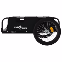 vidaXL Cargo Bike Trailer Bike Wagon Trolley Cart Red Oxford Fabric and Iron - black, 135 x 68 x 38.5 cm - Additional view 5