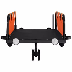 vidaXL Cargo Bike Trailer Bike Wagon Trolley Cart Red Oxford Fabric and Iron - orange, 123 x 52.5 x 33 cm - Additional view 4