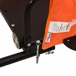 vidaXL Cargo Bike Trailer Bike Wagon Trolley Cart Red Oxford Fabric and Iron - orange, 123 x 52.5 x 33 cm - Additional view 8