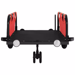 vidaXL Cargo Bike Trailer Bike Wagon Trolley Cart Red Oxford Fabric and Iron - red, 123 x 52.5 x 33 cm - Additional view 4