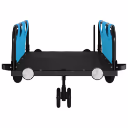 vidaXL Bike Trailer Cargo Trailer Bike Cart Buggy Blue Oxford Fabric and Iron - Additional view 4