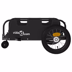 vidaXL Cargo Bike Trailer Bike Wagon Trolley Cart Red Oxford Fabric and Iron - black, 123 x 52.5 x 33 cm - Additional view 5