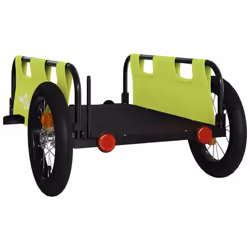 vidaXL Cargo Bike Trailer Bike Wagon Trolley Cart Red Oxford Fabric and Iron - green, 123 x 52.5 x 33 cm - Additional view 6