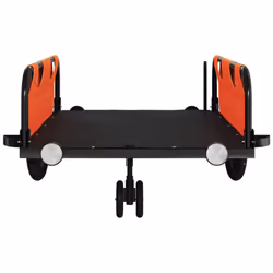 vidaXL Cargo Bike Trailer Bike Wagon Trolley Cart Red Oxford Fabric and Iron - orange, 124 x 64.5 x 36 cm - Additional view 4