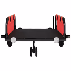 vidaXL Cargo Bike Trailer Bike Wagon Trolley Cart Red Oxford Fabric and Iron - red, 124 x 64.5 x 36 cm - Additional view 4