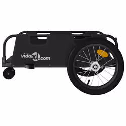 vidaXL Bike Trailer Cargo Trailer Bike Cart Buggy Black Oxford Fabric and Iron - Additional view 5