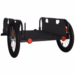 vidaXL Bike Trailer Cargo Trailer Bike Cart Buggy Black Oxford Fabric and Iron - Additional view 6