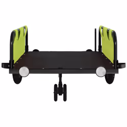 vidaXL Cargo Bike Trailer Bike Wagon Trolley Cart Red Oxford Fabric and Iron - green, 124 x 64.5 x 36 cm - Additional view 4