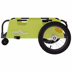 vidaXL Cargo Bike Trailer Bike Wagon Trolley Cart Red Oxford Fabric and Iron - green, 124 x 64.5 x 36 cm - Additional view 5