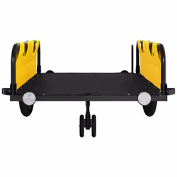 vidaXL Cargo Bike Trailer Bike Wagon Trolley Cart Red Oxford Fabric and Iron - yellow, 135 x 68 x 37 cm - Additional view 4