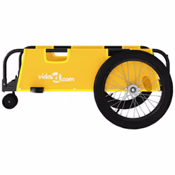 vidaXL Cargo Bike Trailer Bike Wagon Trolley Cart Red Oxford Fabric and Iron - yellow, 135 x 68 x 37 cm - Additional view 5