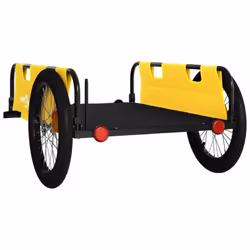 vidaXL Cargo Bike Trailer Bike Wagon Trolley Cart Red Oxford Fabric and Iron - yellow, 135 x 68 x 37 cm - Additional view 6