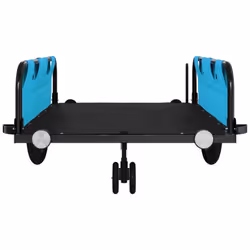 vidaXL Cargo Bike Trailer Bike Wagon Trolley Cart Red Oxford Fabric and Iron - blue, 135 x 68 x 37 cm - Additional view 4