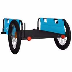 vidaXL Cargo Bike Trailer Bike Wagon Trolley Cart Red Oxford Fabric and Iron - blue, 135 x 68 x 37 cm - Additional view 6