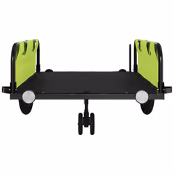 vidaXL Cargo Bike Trailer Bike Wagon Trolley Cart Red Oxford Fabric and Iron - green, 135 x 68 x 37 cm - Additional view 4