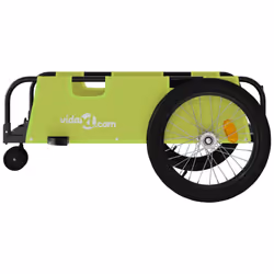 vidaXL Cargo Bike Trailer Bike Wagon Trolley Cart Red Oxford Fabric and Iron - green, 135 x 68 x 37 cm - Additional view 5