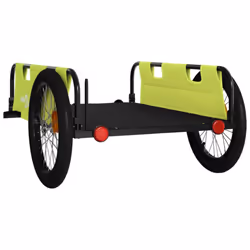 vidaXL Cargo Bike Trailer Bike Wagon Trolley Cart Red Oxford Fabric and Iron - green, 135 x 68 x 37 cm - Additional view 6
