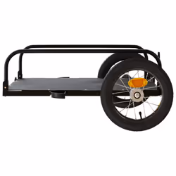 vidaXL Bike Trailer Cargo Bike Wagon Bicycle Cart Luggage Trailer Black Iron - Additional view 5
