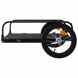 vidaXL Bike Cargo Trailer Bicycle Wagon Bike Cart Bicycle Trailer Black Iron - 126 x 63 x 34 cm - Additional view 5