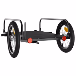 vidaXL Bike Cargo Trailer Bicycle Wagon Bike Cart Bicycle Trailer Black Iron - 126 x 63 x 34 cm - Additional view 6