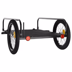 vidaXL Bike Cargo Trailer Bicycle Wagon Bike Cart Bicycle Trailer Black Iron - 135 x 70 x 37 cm - Additional view 3