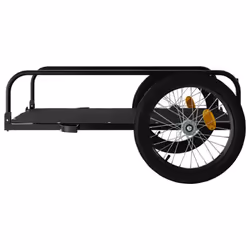 vidaXL Bike Cargo Trailer Bicycle Wagon Bike Cart Bicycle Trailer Black Iron - 135 x 70 x 37 cm - Additional view 5