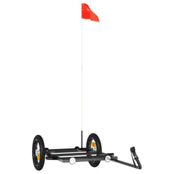 vidaXL Bike Cargo Trailer Bicycle Trailer Utility Cargo Trailer Black Iron - 122 x 53 x 28 cm