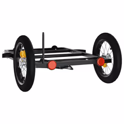 vidaXL Bike Cargo Trailer Bicycle Trailer Utility Cargo Trailer Black Iron - 122 x 53 x 28 cm - Additional view 6