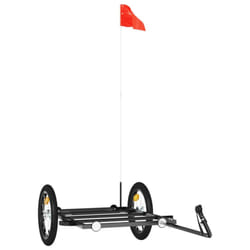 vidaXL Bike Cargo Trailer Bicycle Trailer Utility Cargo Trailer Black Iron - 126 x 63 x 34 cm