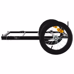 vidaXL Bike Cargo Trailer Bicycle Trailer Utility Cargo Trailer Black Iron - 126 x 63 x 34 cm - Additional view 5