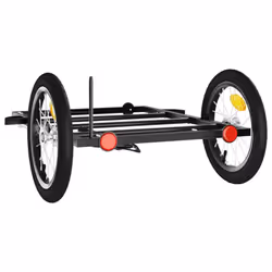 vidaXL Bike Cargo Trailer Bicycle Trailer Utility Cargo Trailer Black Iron - 126 x 63 x 34 cm - Additional view 6