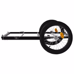 vidaXL Bike Cargo Trailer Bicycle Trailer Utility Cargo Trailer Black Iron - 135 x 68 x 37 cm - Additional view 5