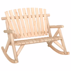 vidaXL Garden Lounge Set Wooden Outdoor Table and Chairs Solid Wood Spruce - brown, 2x armchair + bench + table - Additional view 2