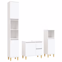 VidaXL 3185535, White, Wood, 650 mm, 330 mm, 600 mm, 3 pc(s)