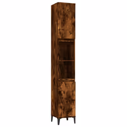 vidaXL Bathroom Cabinet Set Washroom Vanity Unit Set 3 Piece Engineered Wood - smoked oak - Additional view 5