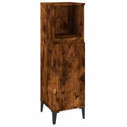 vidaXL Bathroom Cabinet Set Washroom Vanity Unit Set 3 Piece Engineered Wood - smoked oak - Additional view 6