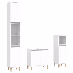 VidaXL 3185581, White, Wood, 580 mm, 330 mm, 600 mm, 3 pc(s)