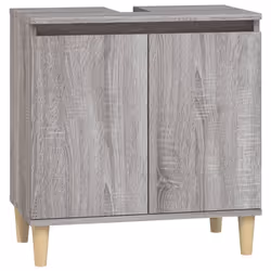 vidaXL Bathroom Furniture Set Washroom Vanity Unit 3 Piece Engineered Wood - grey sonoma - Additional view 4