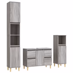 VidaXL 3185603, Grey, Oak, Wood, 800 mm, 330 mm, 600 mm, 3 pc(s)